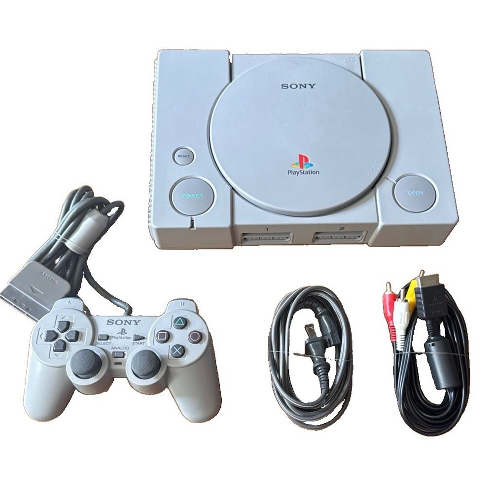Sony PlayStation 1 Console PS1 Tested OEM Controller AV Power Cable SCPH-9001